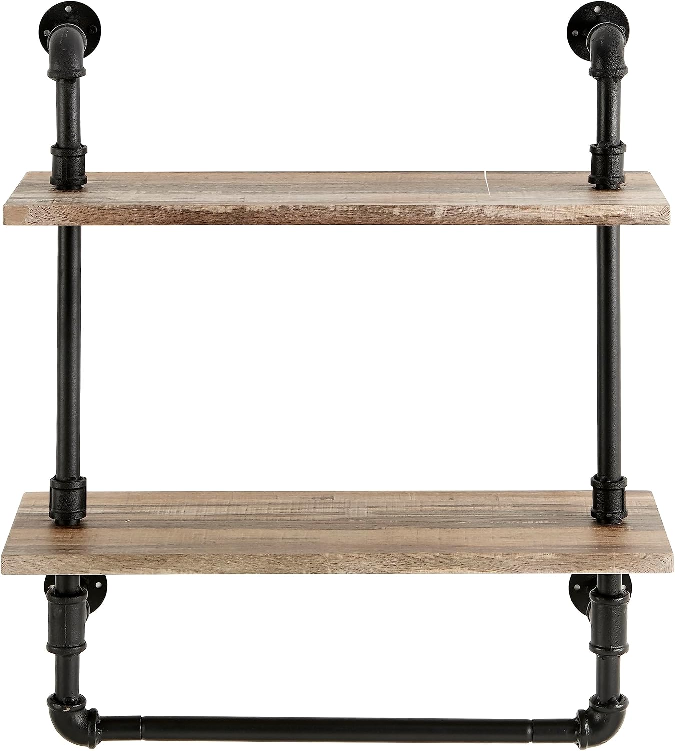 Olivia Double Shelf Unit with Towel Rod