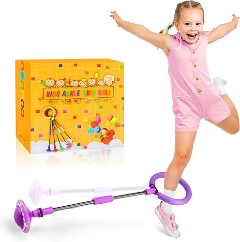 Chridark Ankle Skip Ball for Kids - Foldable Flash Wheel Skip Ball, Outside Game Toys for Kids & Adults, Gift for Boys & Girls Age 5 6 7 8 9 10