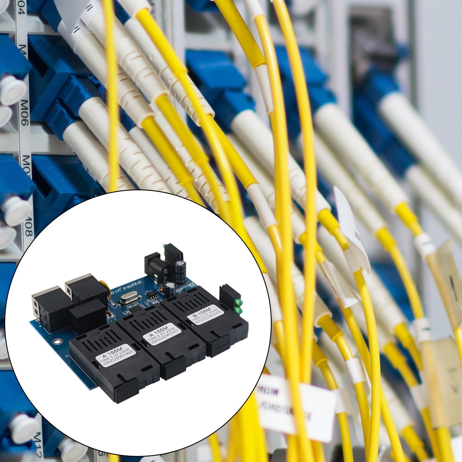 Convertisseur de commutateurs Ethernet 10/100 m Commutateurs inversés Sortie 3 ports Alimentation Ethernet Fibre Optique Media Converter
