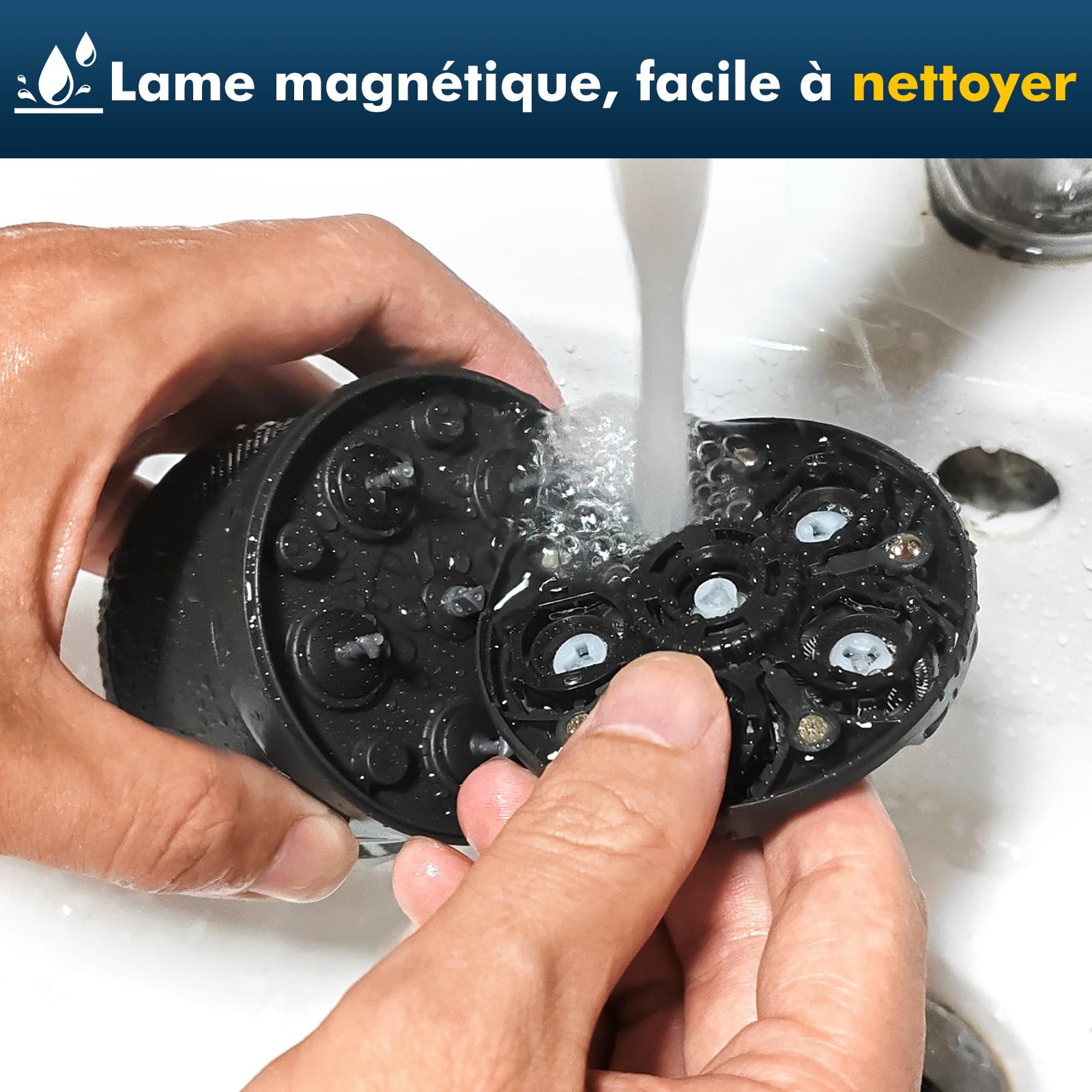 Rasoir Tête Chauve Homme 6D, Rasoir Électrique Homme Étanche IPX7, Tondeuse Crâne Chauve Sec & Humide,150 Mins d'Autonomie, Tête Magnétique, Écran LED Shaver, Idée Cadeau Homme