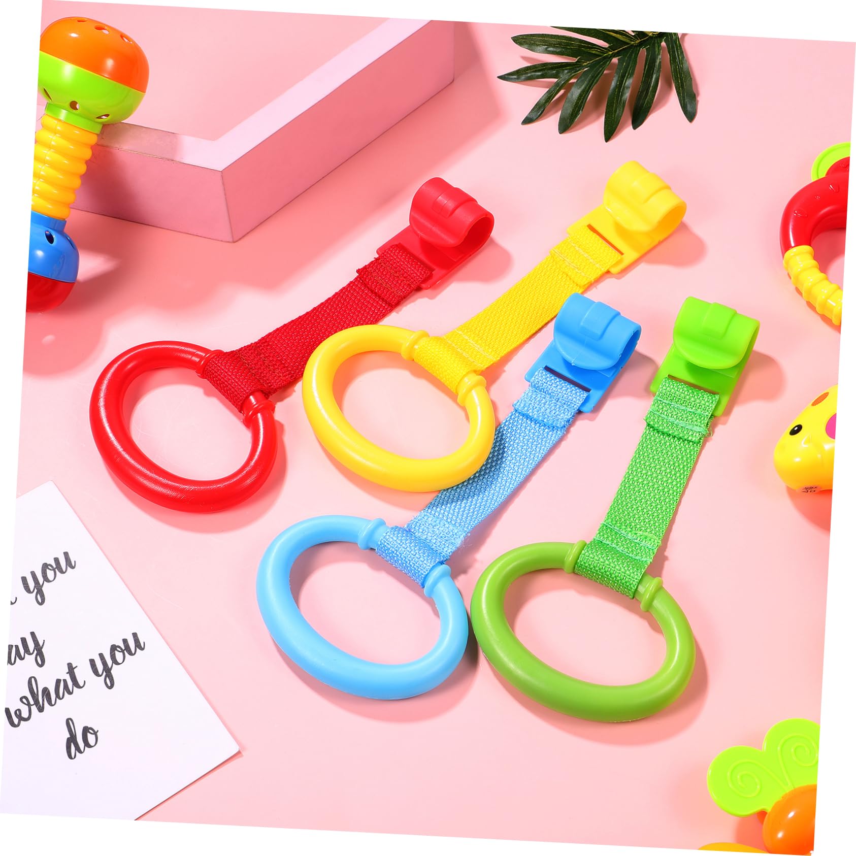 BESPORTBLE Toddler Bed Pull Ring Baby Stand up Safety Ring Boys and Girls Walking Training Tool 0-8 Months Easy to Attach