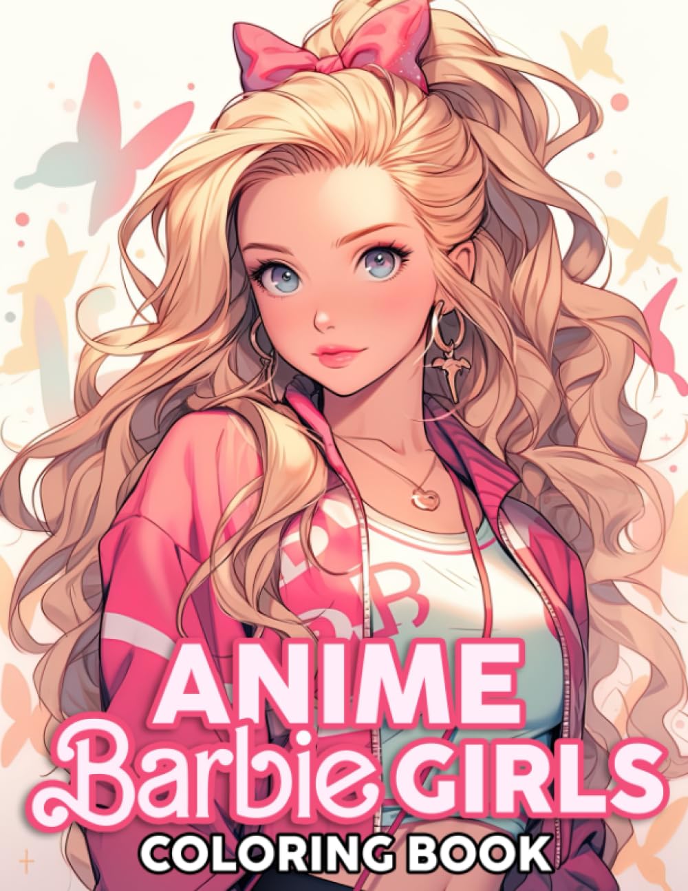 Anime Girls Coloring Book: Beauty and Charm Anime Doll Coloring Pages featuring Chic Fashion Illustrations for All Ages Fun and Stress Relief