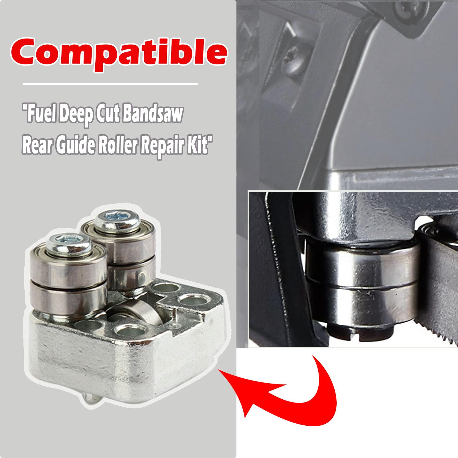 Rear Guide Roller Kit 42-28-0025 | For Milwaukee Deep Cut Bandsaws 2729-22, 6232-20