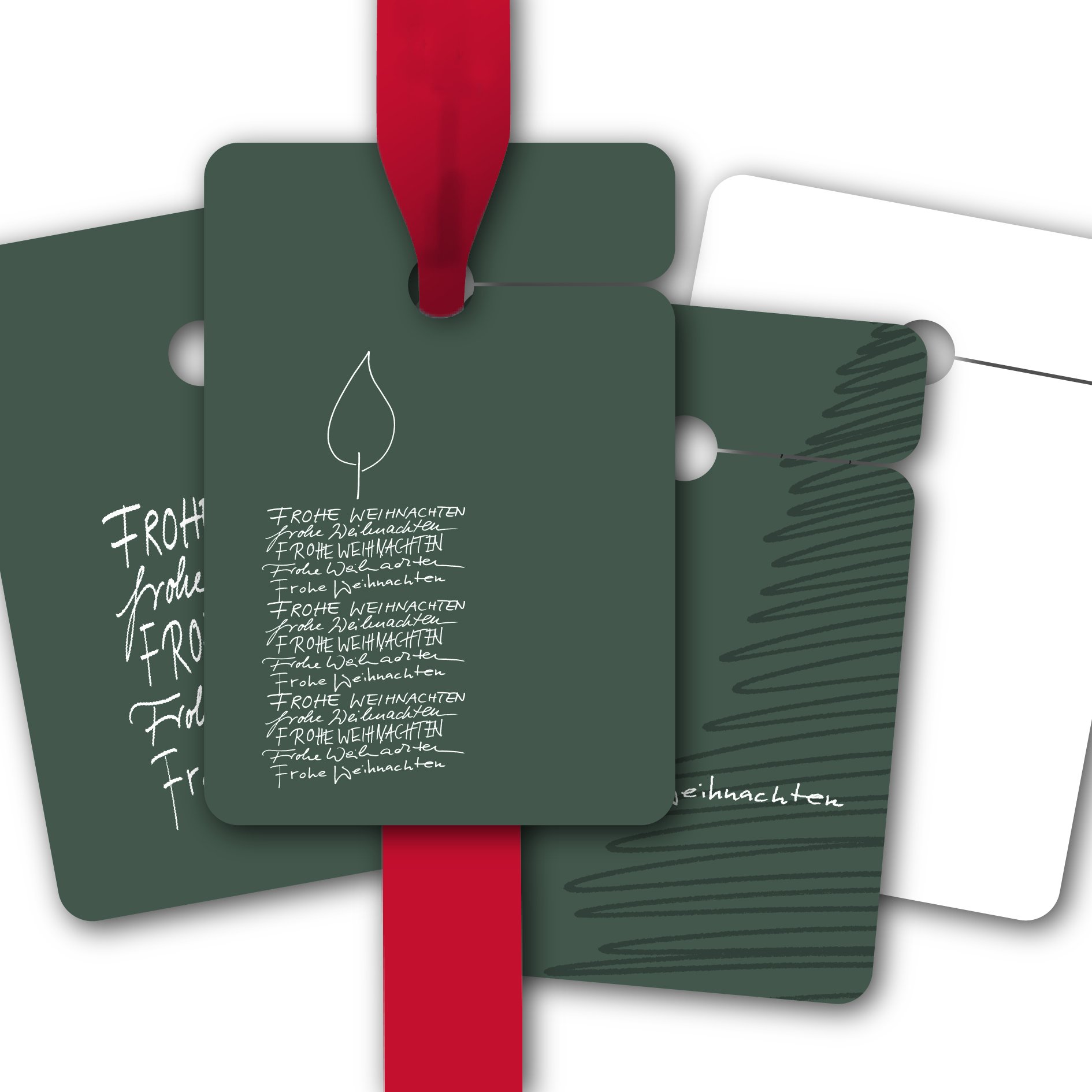 Edle Weihnachts 64 Stück Geschenkanhänger | Papier Anhänger | Geschenkkarten zu Weihnachten mit Kerze oder Weihnachtsbaum: Frohe Weihnachten