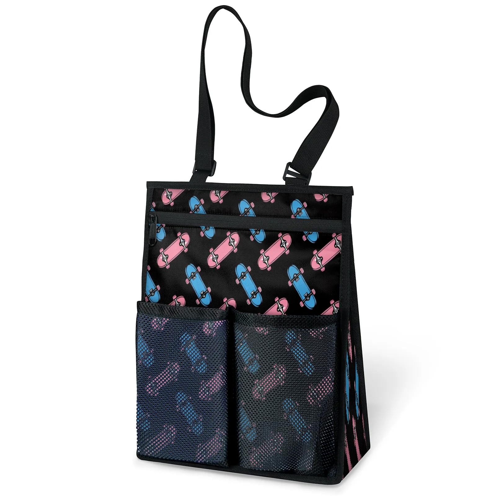 Ourtheme Skateboard Design Portable Shower Bag for Travel Gym Camp Beach Tote Shower Caddy Bags Hanging Toiletry Organizer