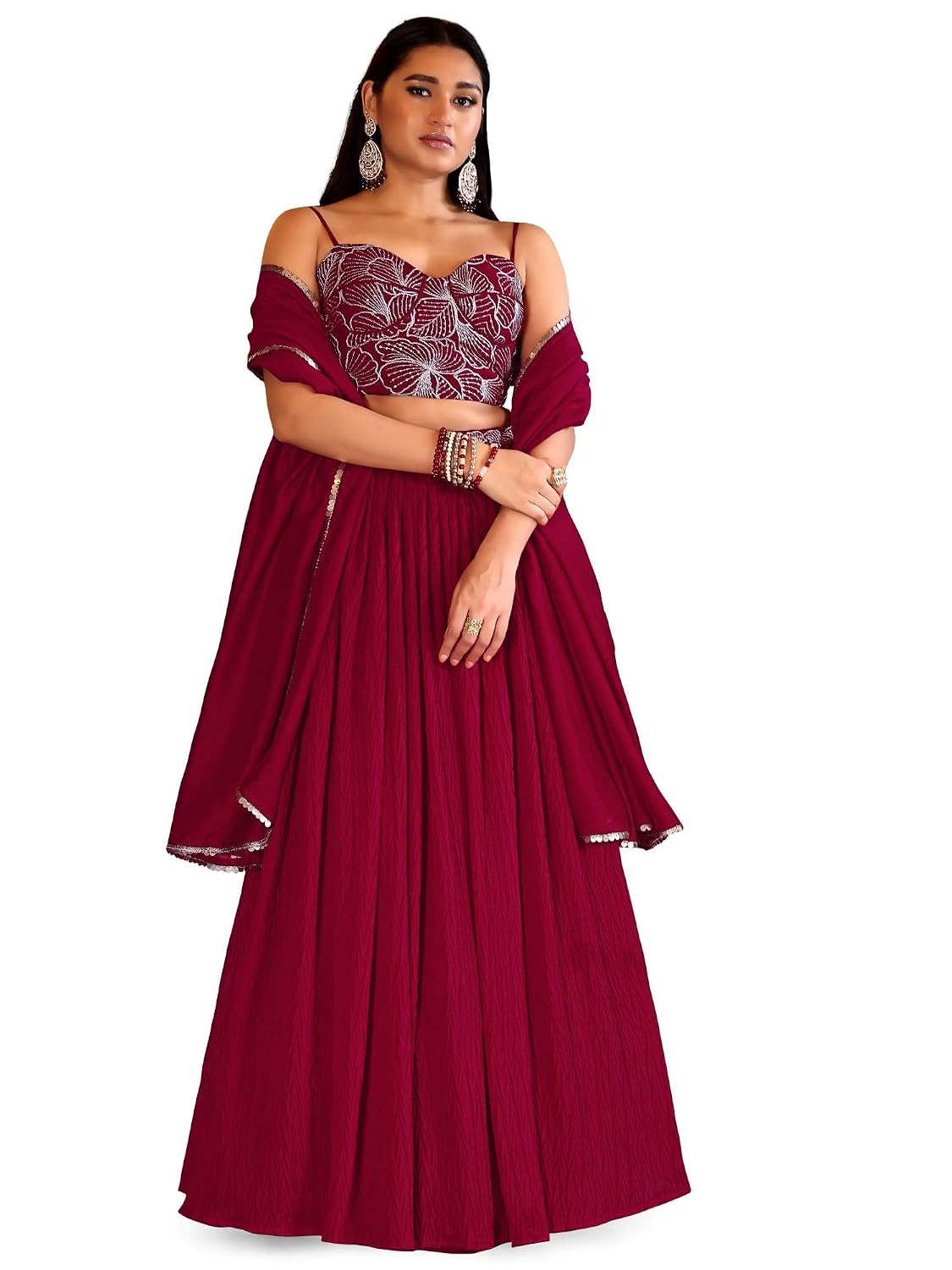 PURVAJA Women's Crush Silk Semi-Stitched Lehenga choli (Rifat) - Review, Price and Buying Guide