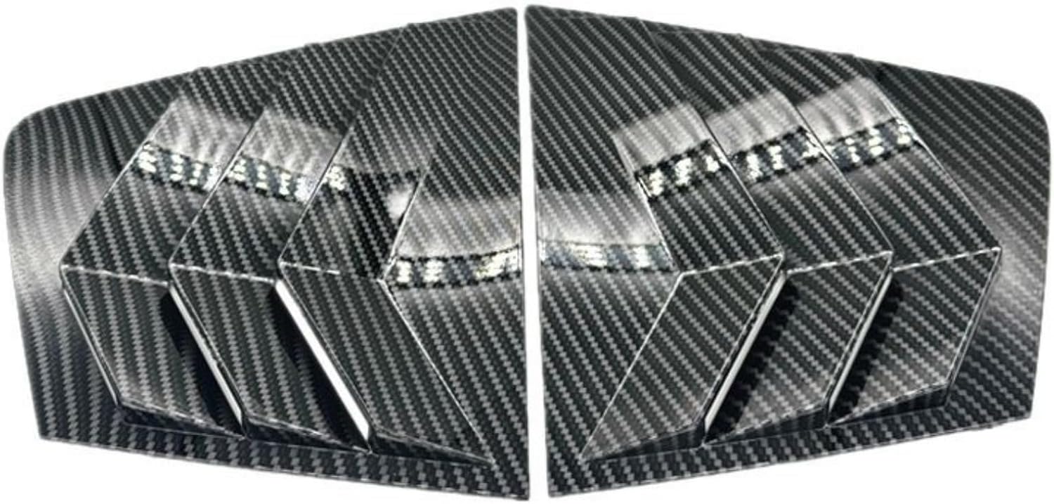 2Pcs Side Window Louver Shutter Cover Trim for Honda Accord 2008 2009 2010 2011 2012 2013 (Carbon Fiber)