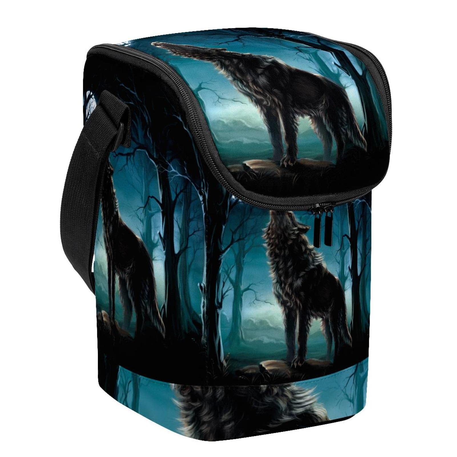 Lonchera de bosque de lobo para el trabajo o escapadas de fin de semana