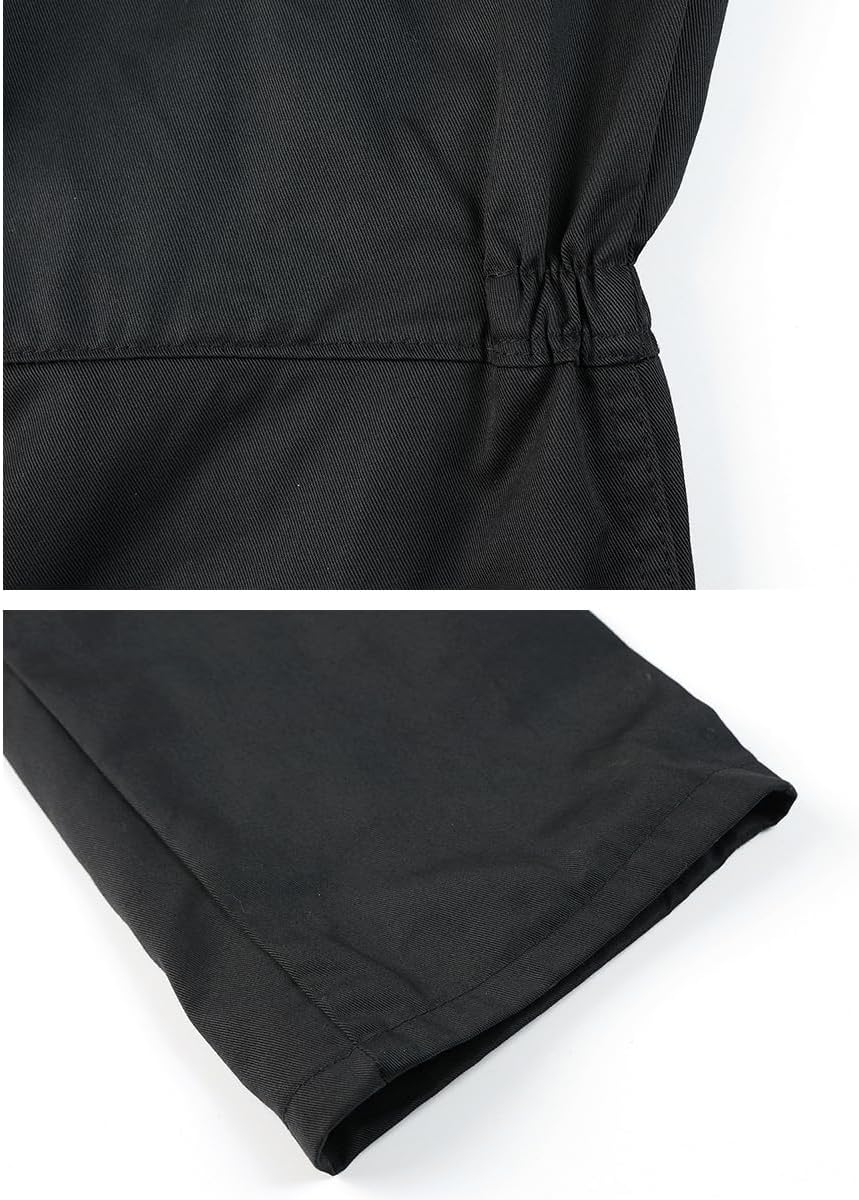 Men's Long Sleeve Zip-Front Coverall Lightweight Work Coveralls Mechanic Overall Jumpsuit with Hood - Image 5