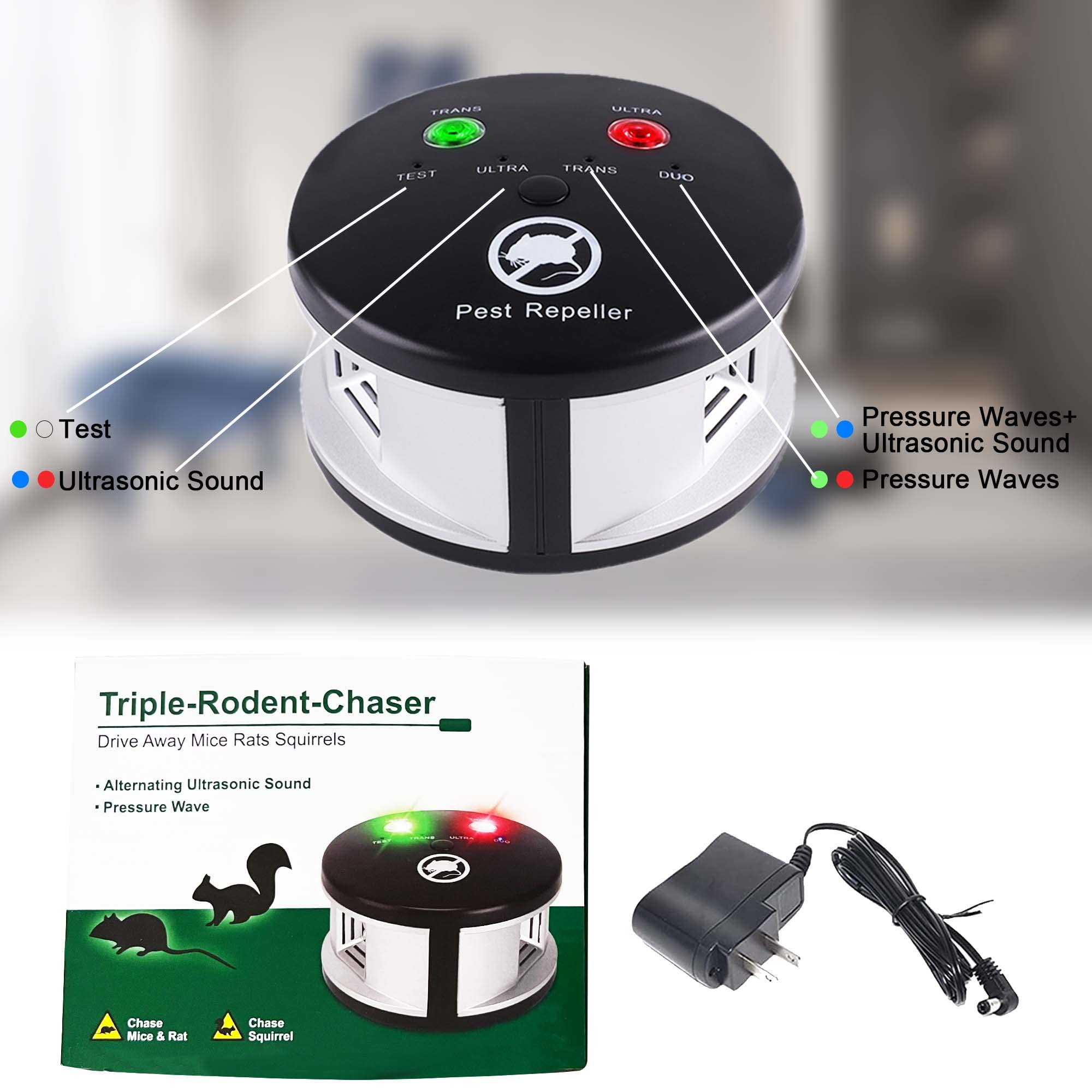 Mouse Deterrent Ultrasonic Big Cheese Anti Mouse Battery Powered Mouse