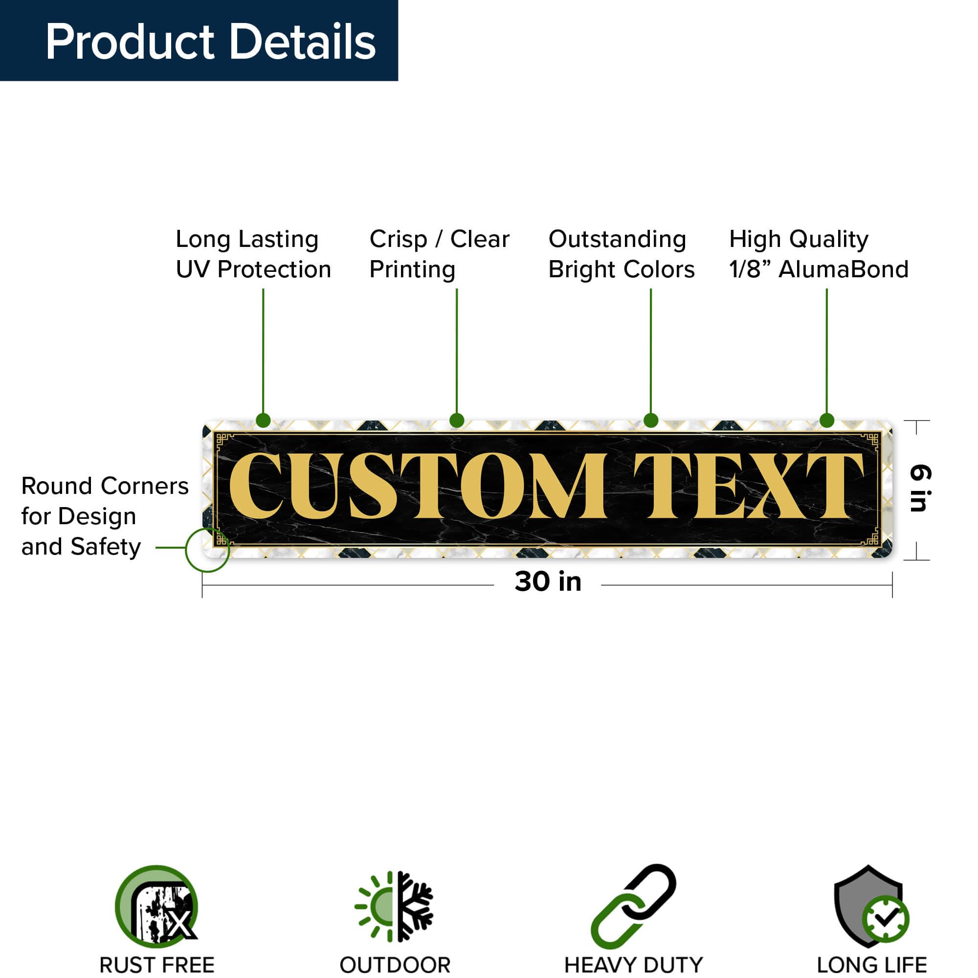 Aluminum Custom Sign Custom Street Sign By My Sign Center - 24x24 Inch ...