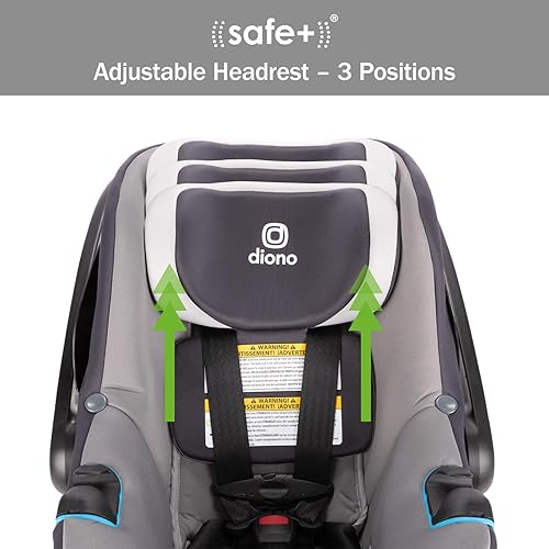 Miniatura 7 de Diono LiteClik30 RXT SafePlus - Asiento infantil y base para automóvil, orientación trasera para bebés de 5 a 30 libras, ingeniería SafePlus, con