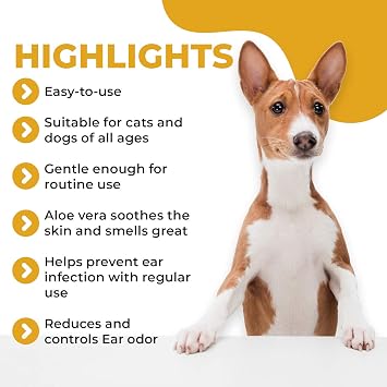Truseb | Ear Cleaner Flush Advanced Plus Solution Formula for Cats and Dogs, Washes Away Dirt and Debris and Helps Prevent Infections, Cleaning + Drying (ADVANCED+ Ear Cleansing Flush, 16 Oz)
