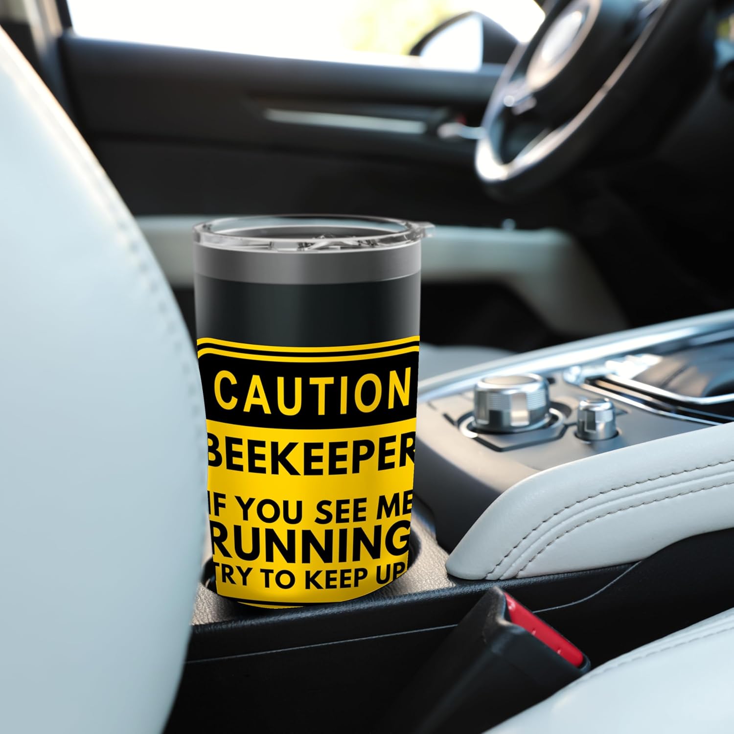 Caution Beekeeper If You See Me Running - Funny Beekeeping Stainless Steel Insulated Tumbler - Image 6