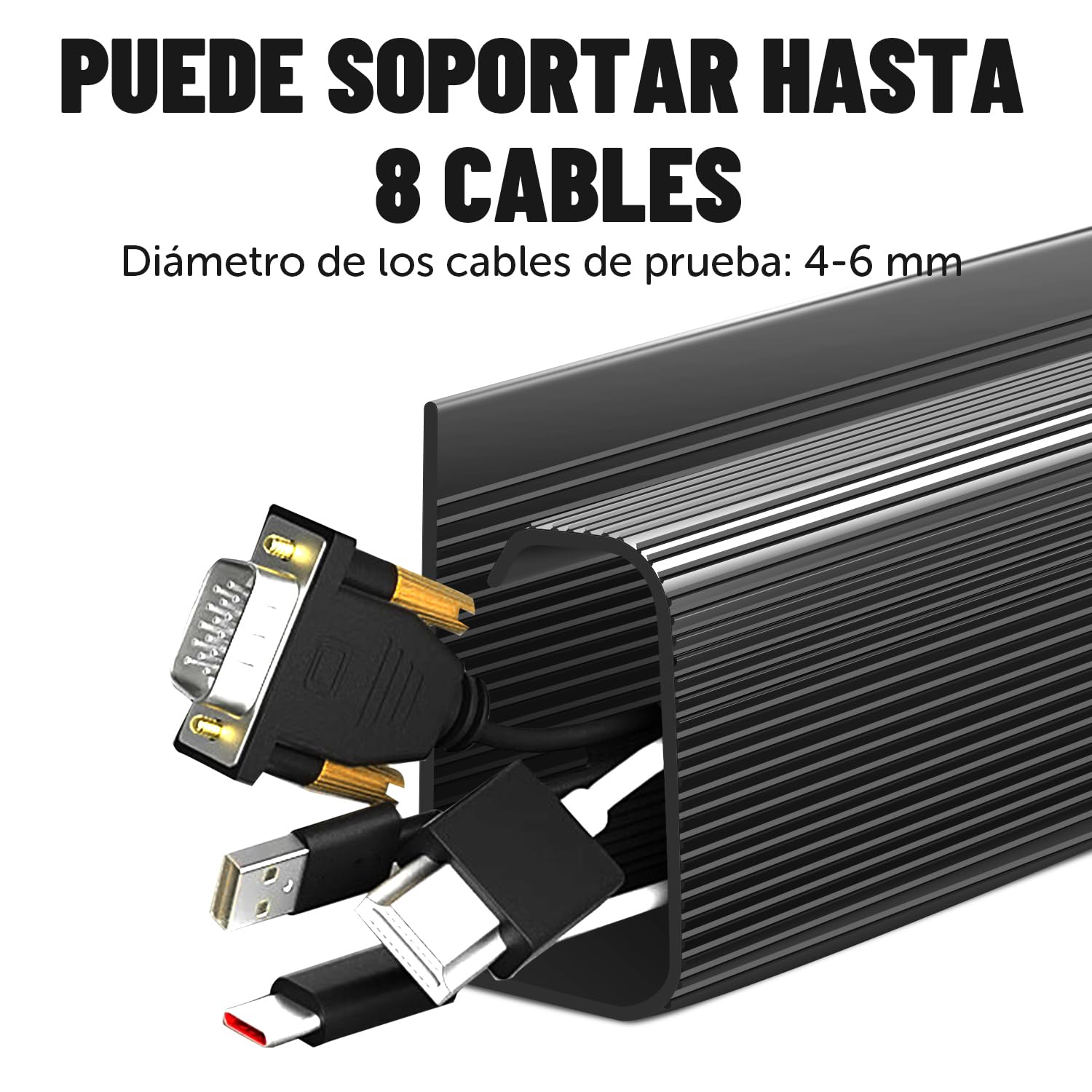 shinfly Canaleta para Cables de Escritorio, 4-Pack Canaleta Adhesiva Negra, Gestión de Cables Bajo Escritorio, Organizador de Cables en Forma de J para Portátiles