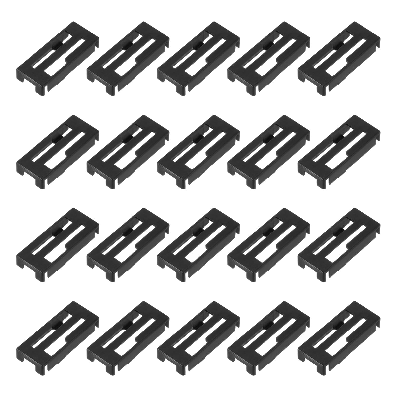sourcing map 25 Pcs Servo Extension Cable Clips, Servo Cable Safety Connector Lead Wire Buckle Lock for RC Car Plane Boat DIY Y Adapter Cable, Black