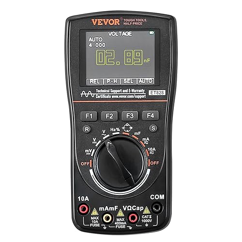 Miniatura 9 de VEVOR Osciloscopio digital de mano 2 en 1, frecuencia de muestreo de 2.5MSS, multímetro osciloscopio portátil de ancho de banda de 1 MHZ con bolsa