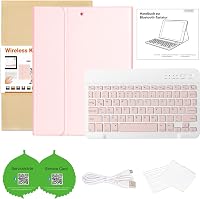 HOTLIFE Bluetooth Billentyűzet Tok iPad 10.2" - Mágneses QWERTZ Német Billentyűzet Rózsaszín 7