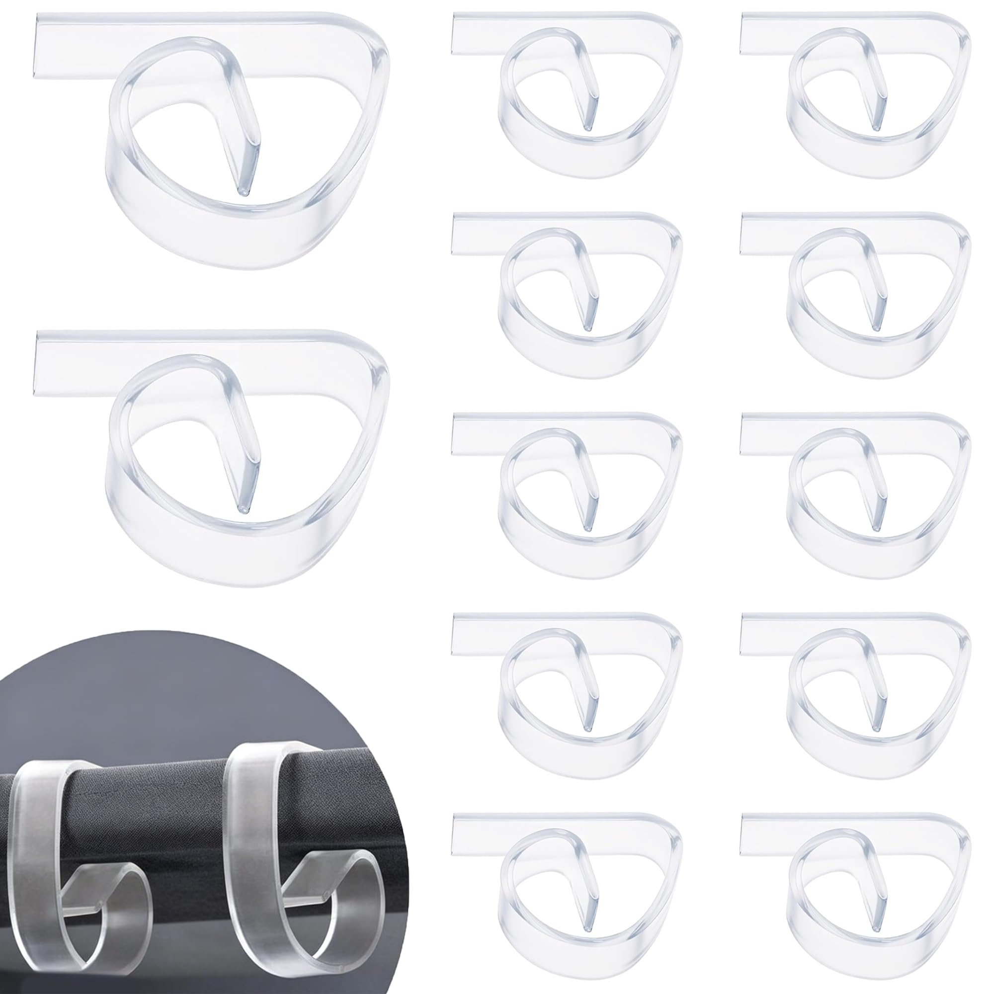 LEOUEANR Pack of 12 Tablecloth Clips, Reinforced Plastic Construction, Secure Grip Design, for Indoor Outdoor Dining Events(Transparent)