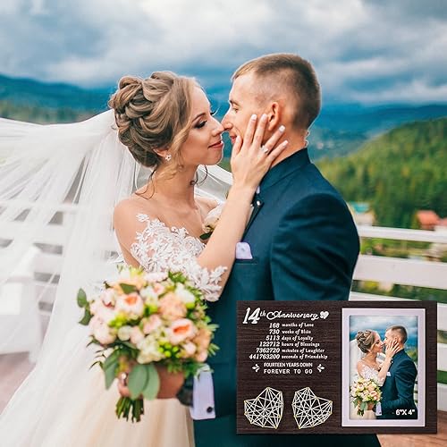 Miniatura 2 de Yakucho Regalos de boda para parejas - Marco de clip para fotos de 14 aniversario