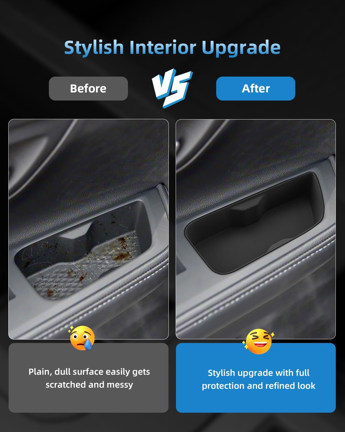 2 Pack Door Side Storage Box for Toyota Grand Highlander 2024 2025 2026, Silicone Door Handle Organizer, 2025 2026 Toyota Grand Highlander hybird Accessories