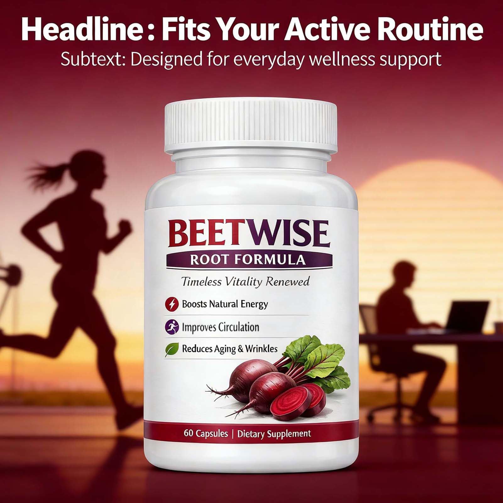 Beetwise Root Formula | Cold Pressed - Beetroot Supplement Organic – Natural Blood Circulation & Energy Support, Vegan-Friendly, Non-GMO, 60 Capsules (1) — Amazon image 7