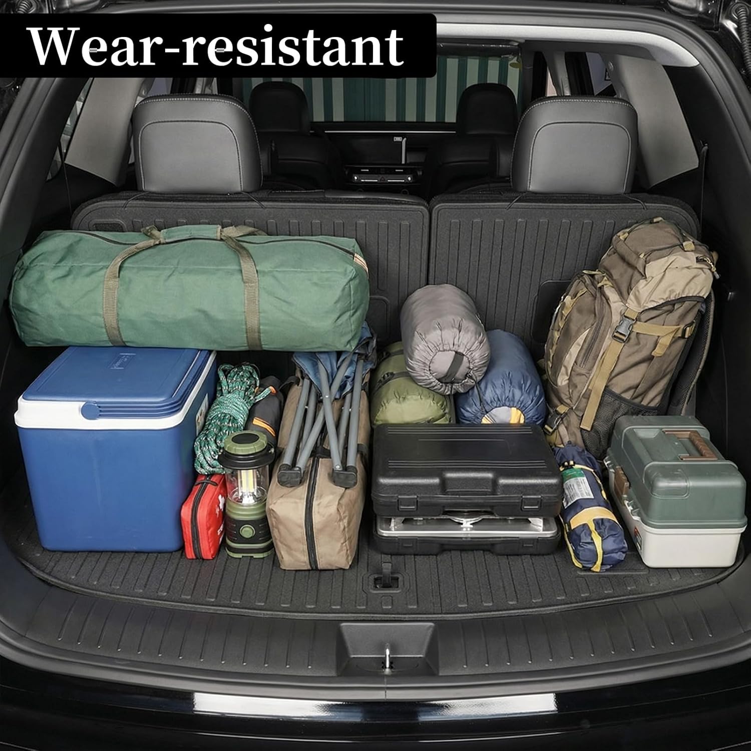 Floor Mats for 2026 Hyundai Palisade 7 Seats (Only Gas) All Weather TPE Full Set Custom Fit Cargo Liners with 3rd Seat Back Odorless Anti Slip Trunk Protector for Hyundai Palisade Accessories