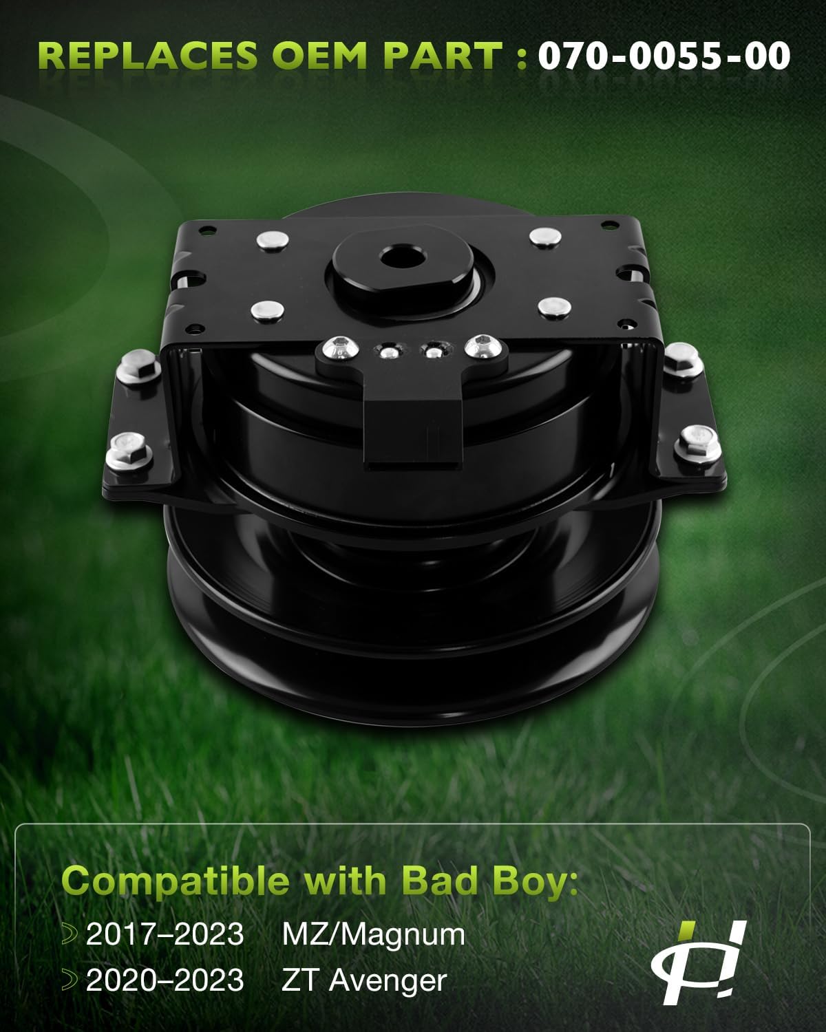 HQPASFY 070-0055-00 Solid Steel Billet Pulley PTO Clutch, Compatible with Bad Boy 2017–2023 MZ/Magnum 2020–2023 ZT Avenger Lawn Mower Replacement Blade PTO Clutch