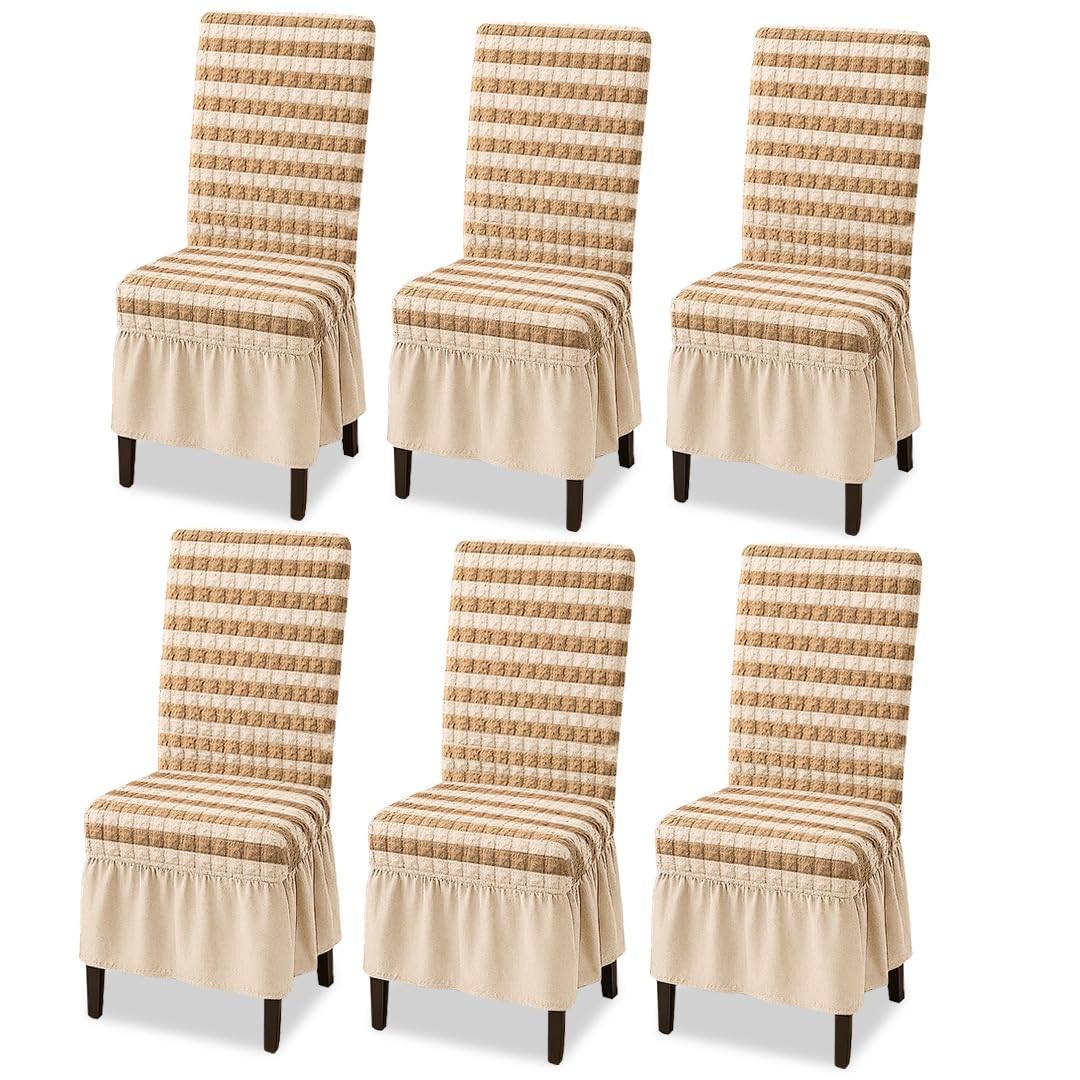 TONY STARK Frill Chair Covers - Elegant Dining Room Style -16 TONY STARK Frill Chair Covers - Elegant Dining Room Style -16