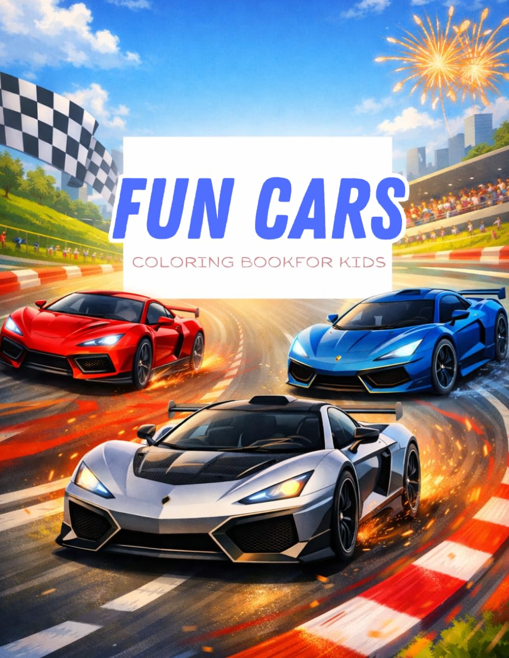 FUN CAR COLORING BOOK FOR KIDS