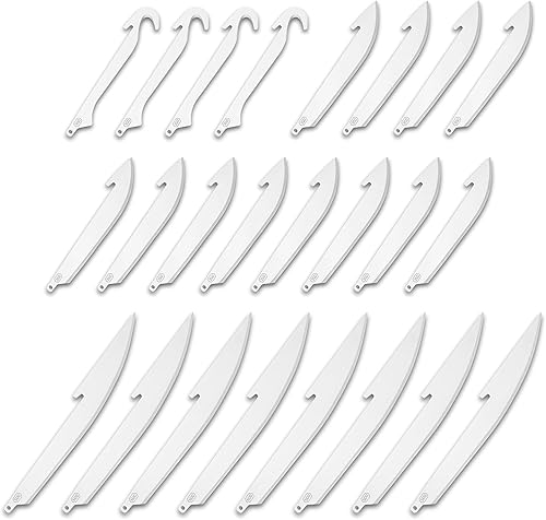 OUTDOOR EDGE Cuchillas de repuesto RazorSafe de 3.5 pulgadas, paquete de 24 piezas (12 puntas afiladas, 8 deshuesadores/filetes, 4 cuchillas de
