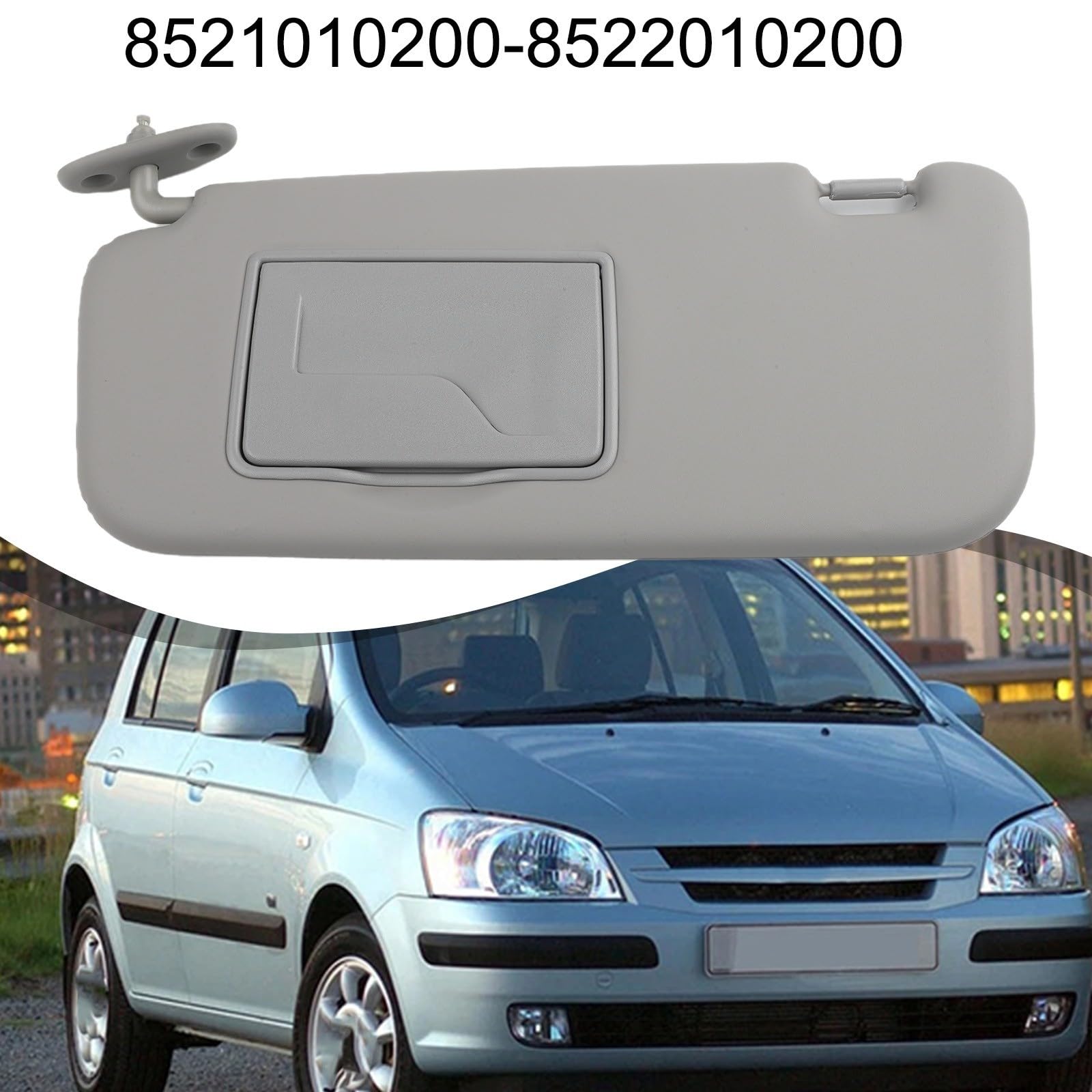 Repuesto de visera solar para Hyundai Getz 2002 2012, OEM 852201C000QS / 852101C000QS, características fiables (izquierda)