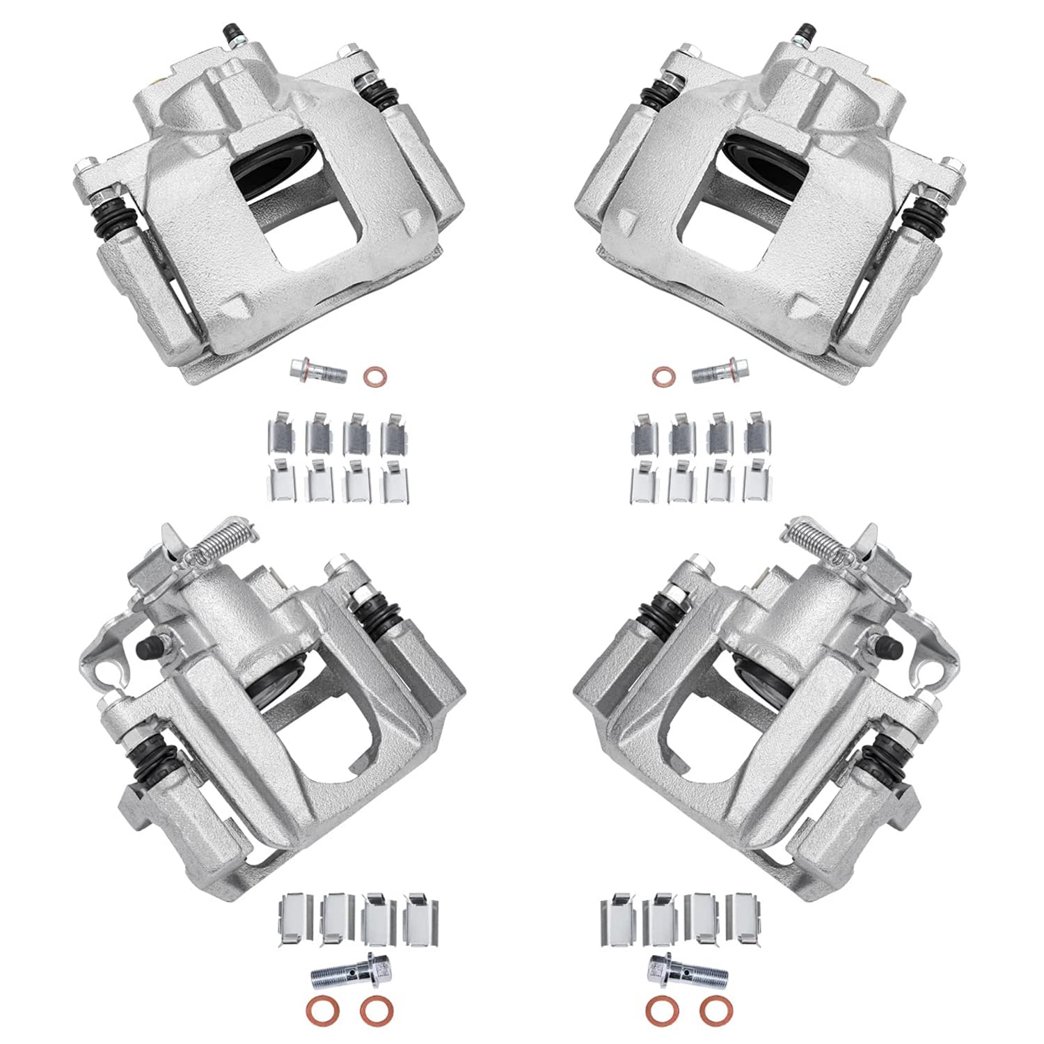 Detroit Axle - 4pc Brake Calipers for 2008-2012 Chrysler Town &amp; Country
