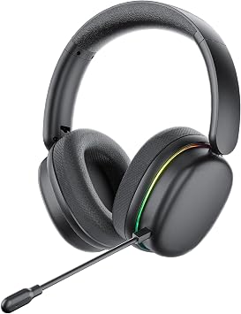 Aula G7 PRO Tri Mode Kablosuz RGB Gaming Mikrofonlu Oyuncu Kulaklığı 7.1 Surround Ses 40mm Driver Düşük Gecikme E-Spor Kulaklık Siyah