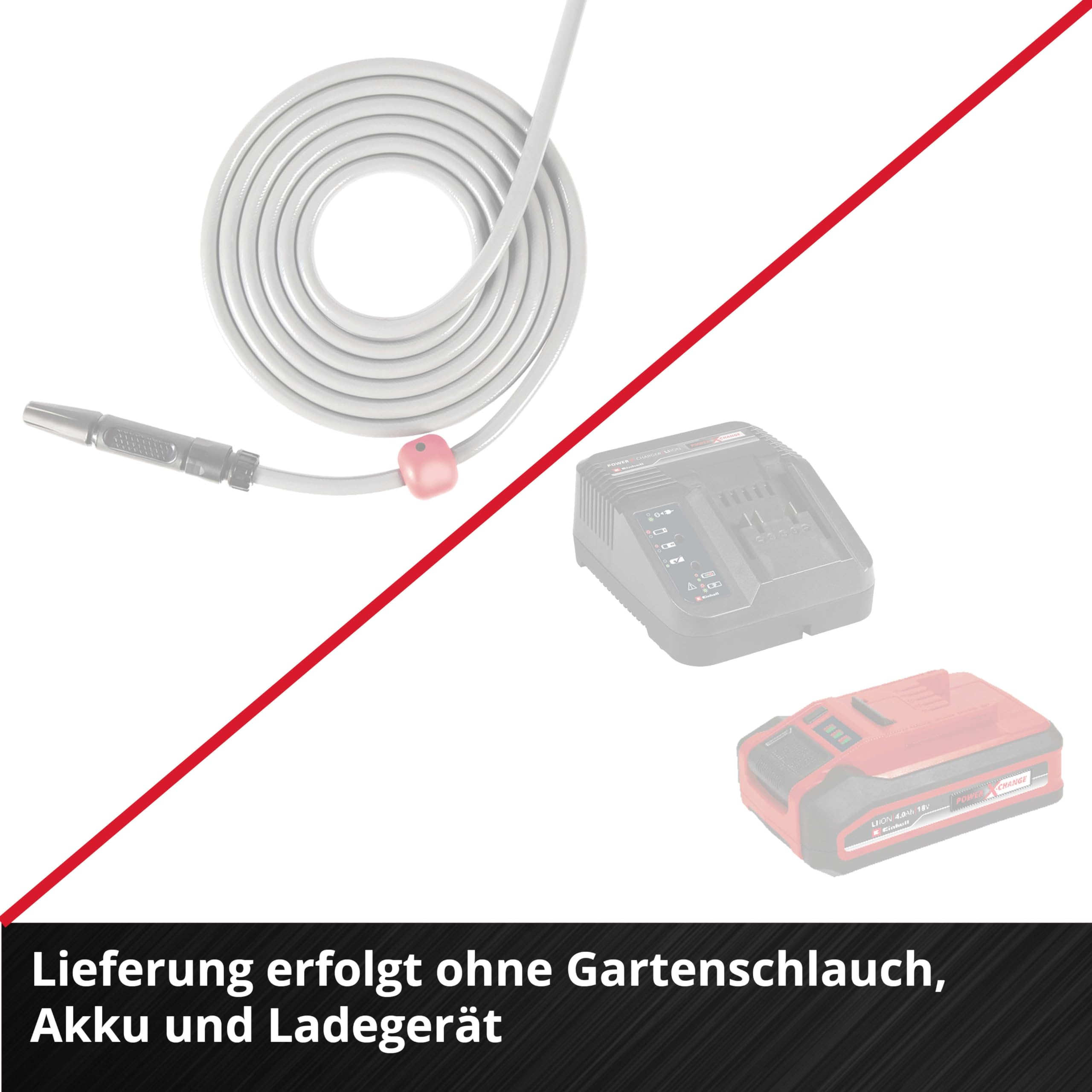 Einhell Akku-Schlauchtrommel GE-HR 18/30 WH Li-Solo (18 V, automatische Schlauchaufwicklung, 180° schwenkbar, Wandhalterung, 1,5 m Anschlussschlauch, ohne Akku & Schlauch)