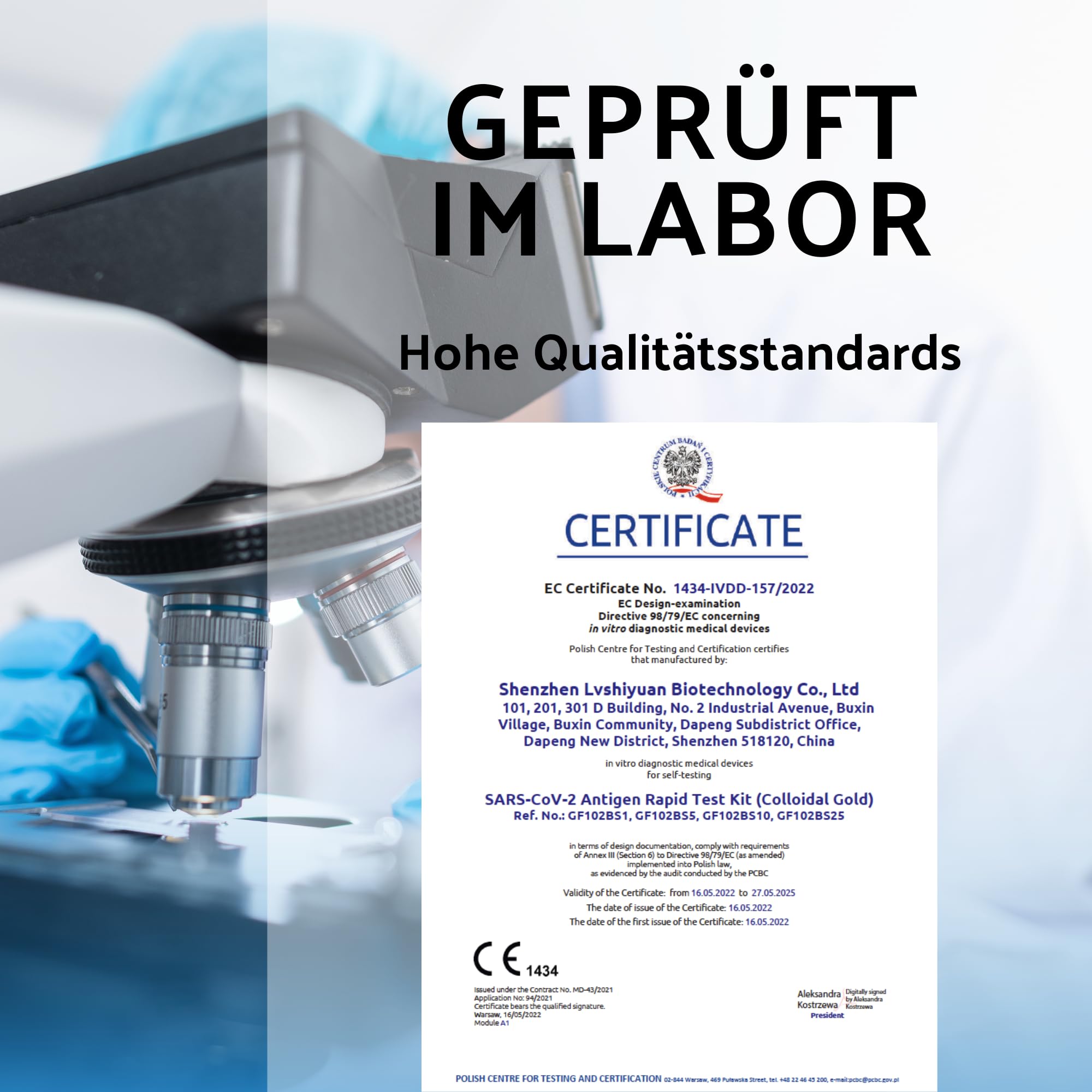 COVID-19 Antigen Schnelltest I 15 Stück I Corona Schnelltest für Zuhause mit CE1434 Zertifizierung I Laientest + E-Book (Let's talk about Gesundheit) I MHD 11/24