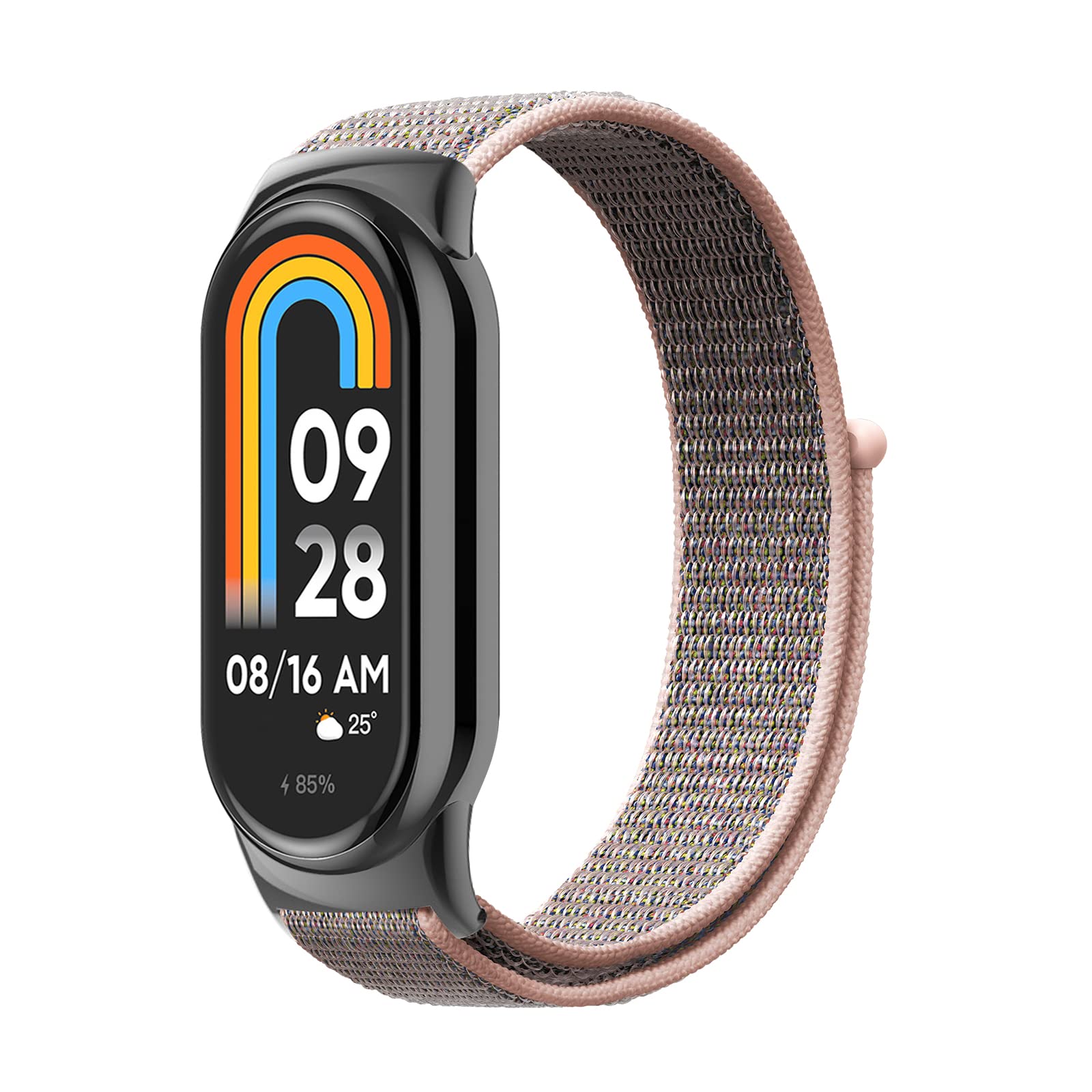 Th-some Strap for Xiaomi Mi Band 8, Nylon Replacement Strap for Xiaomi Mi Band 8, Adjustable Sport Strap Compatible with Xiaomi Mi Band 8