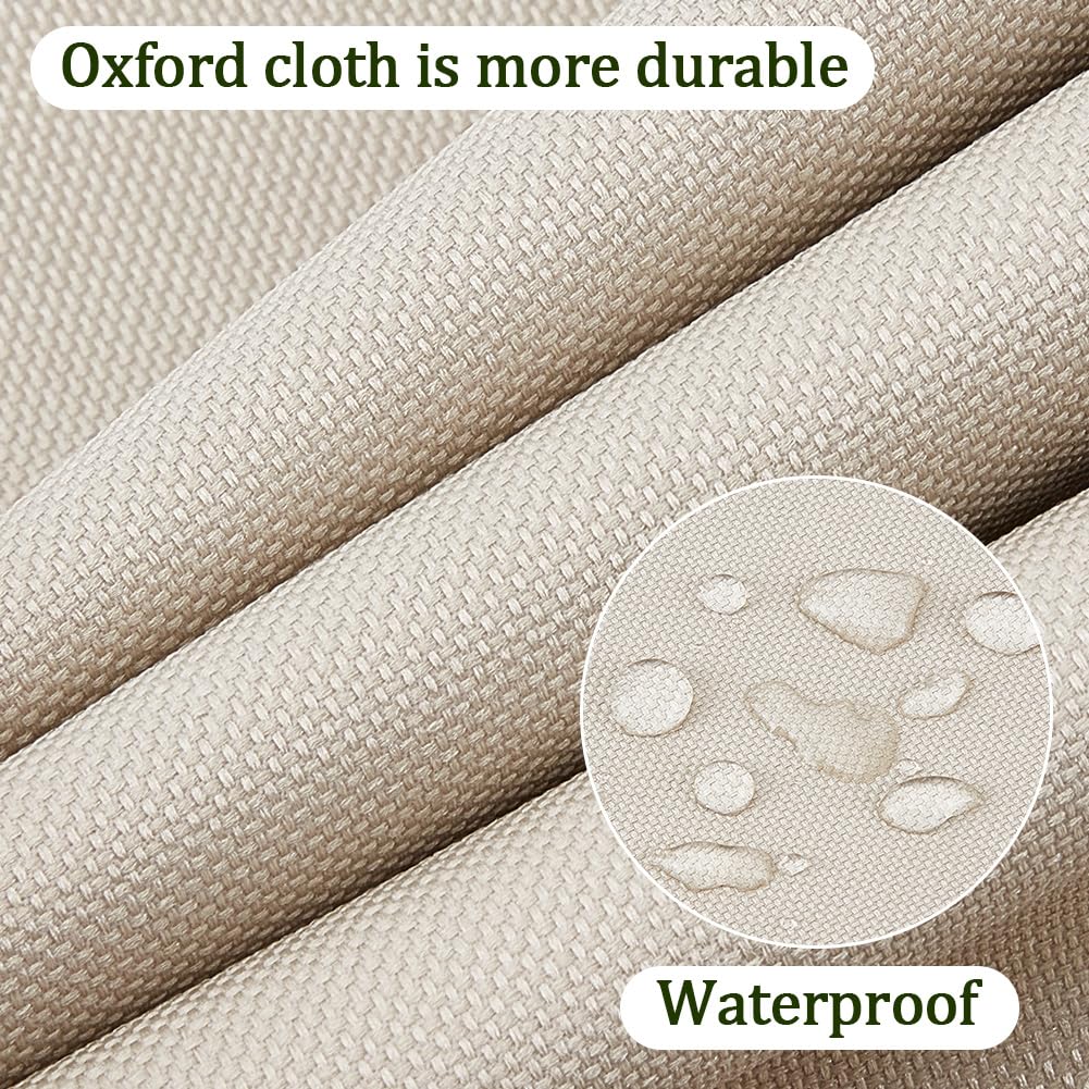 GORGECRAFT Housse de Rechange de 138x50x50cm pour Balancelle de Patio en Tissu Oxford Épais 600D Beige pour Chaise Banc Ou Terrasse. Convient pour Jardin et Terrasse.