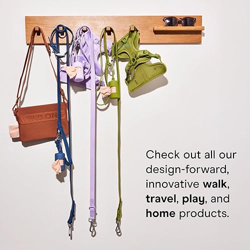 Miniatura 10 de Wild One Soporte para bolsas de excremento de perro y dispensador con accesorio para correa, a prueba de fugas, parte superior fácil de girar para