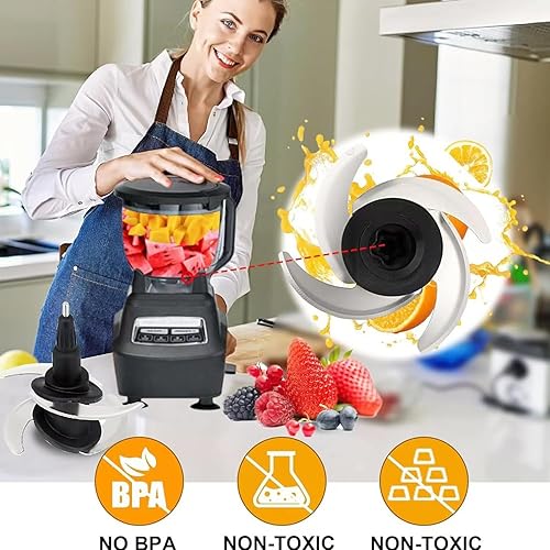 Vista 6 de 4 piezas de repuesto de cuchilla Ninja Blender Blade compatibles con 64oz (8Cup) 72oz (9Cup) procesador de alimentos Tazón Ninja Blades Auto iQ