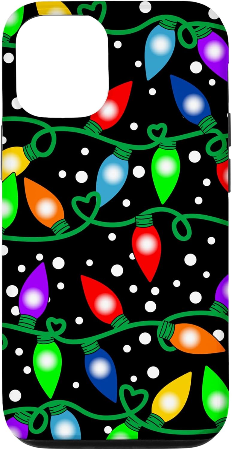 Christmas Lights Pattern Colorful Decor Case for iPhone 12/12 Pro