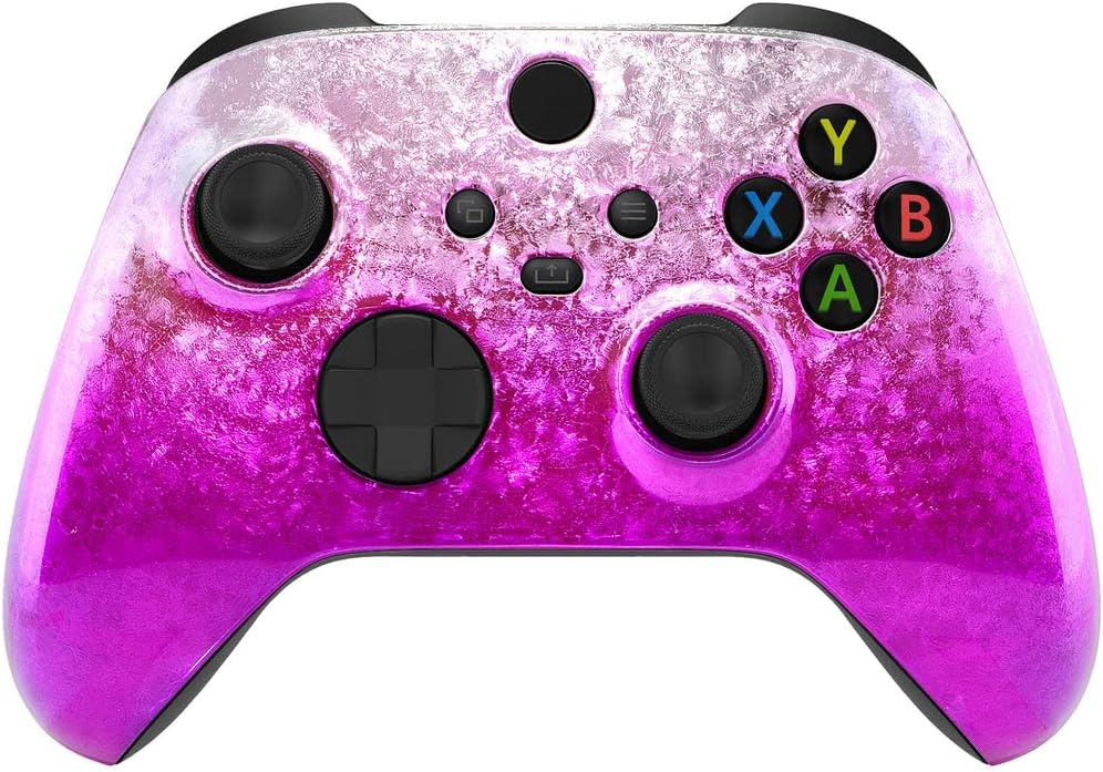 Custom Controllerzz Icy Pink Controller Bundle – Includes Icy Pink Custom Wireless Controller for Xbox Series X/S, Xbox One, PC & Braided USB-C Cable & Universal Protective Case