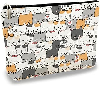 Adorable bolsa de cosméticos con diseño de ga...