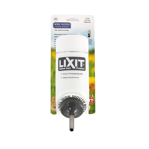 Lixit Pet Wide Mouth Water Bottle (16 oz), translucent, 8802