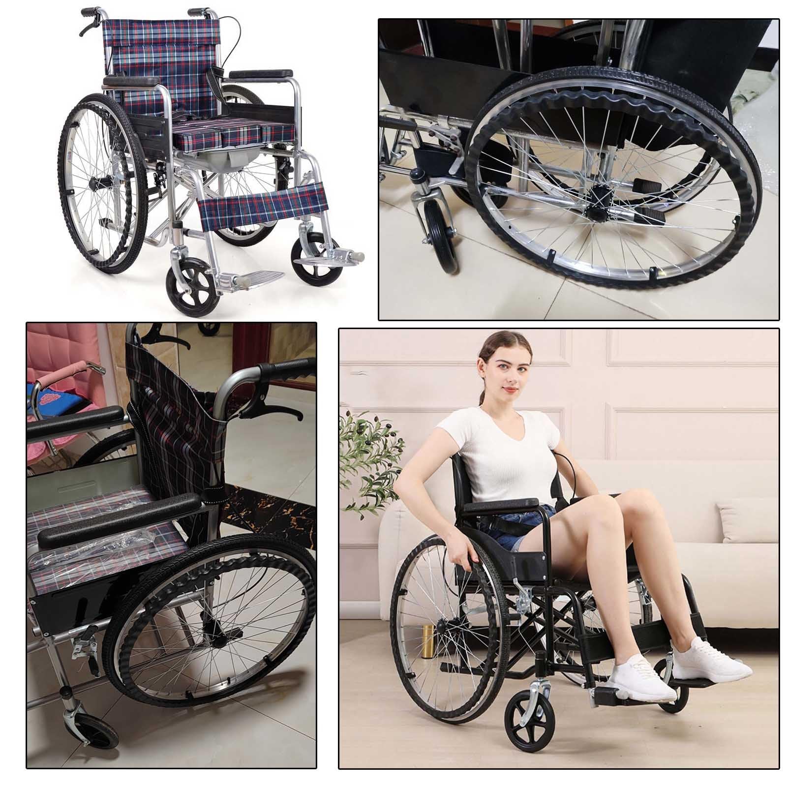 2x Rueda Trasera De 24 Pulgadas Para Sillas De Ruedas, Ruedas De Repuesto Para Sillas De Ruedas, Resistente Al Desgaste, Capacidad De Carga 120 Kg, Piezas De Repuesto, Gris/Negro