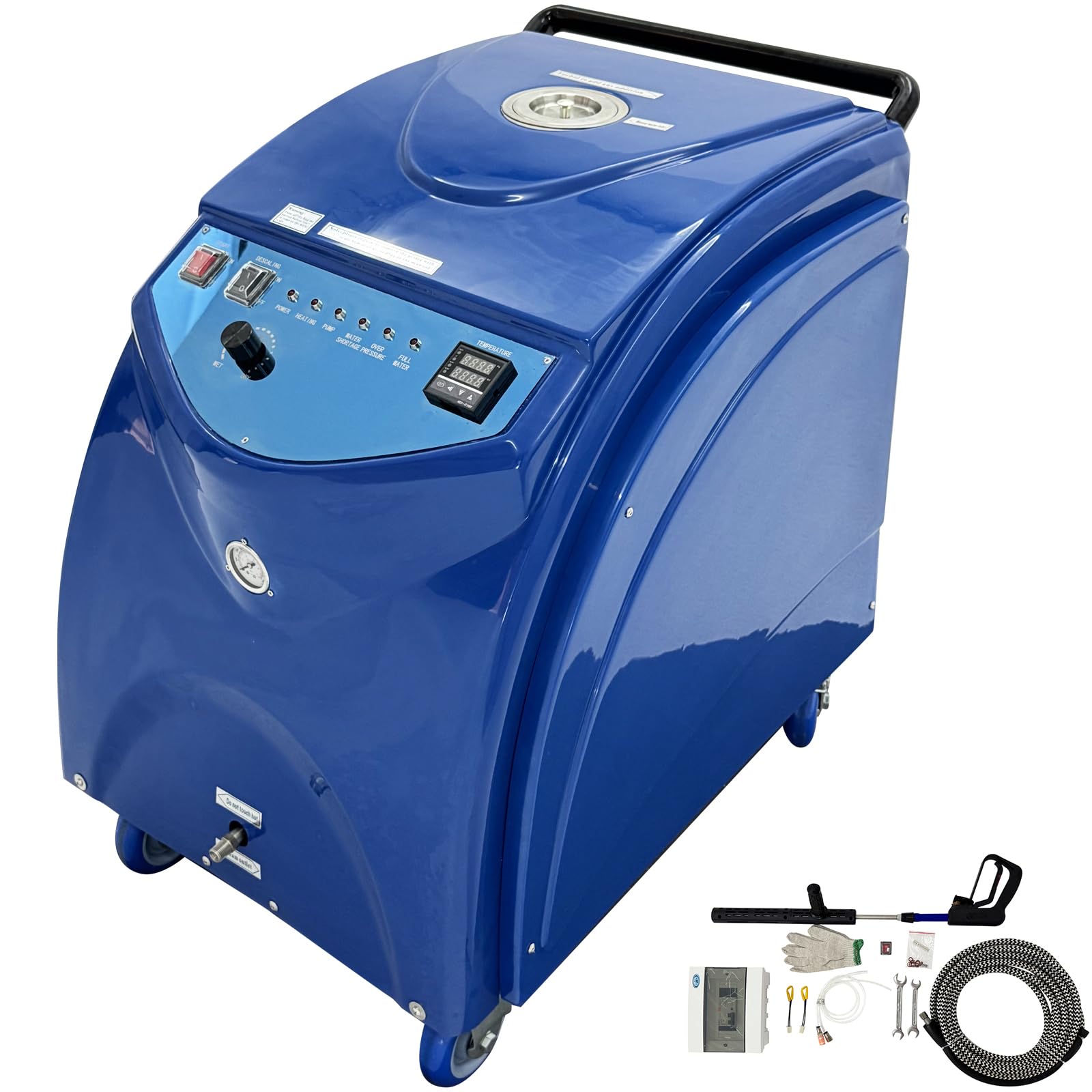 Steam Car Cleaner 6-13Bar 18L Tank Commercial Washing Machine 167-198 Temperature for Engine Chassis Cleaning 220V Single-Phase 6KW