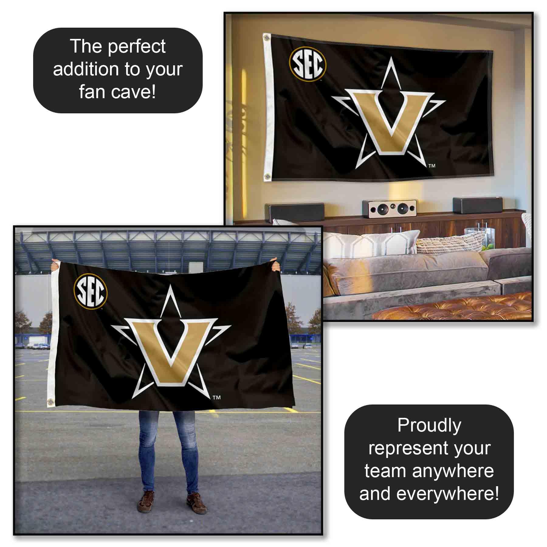 Amazon.com : Vanderbilt Commodores SEC Large Grommet Banner Flag