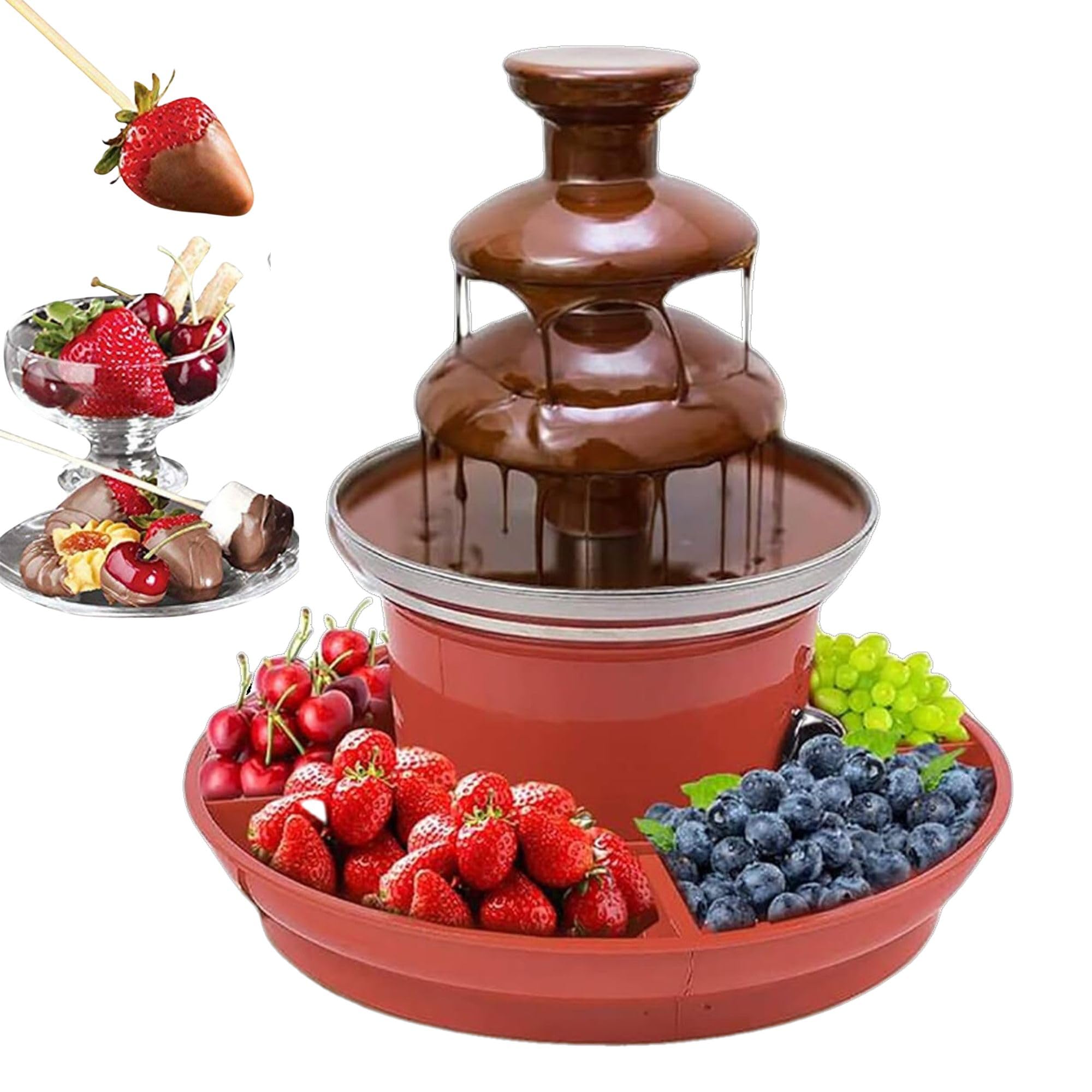 Fontana elettrica per fonduta di Cioccolato a 3 Livelli