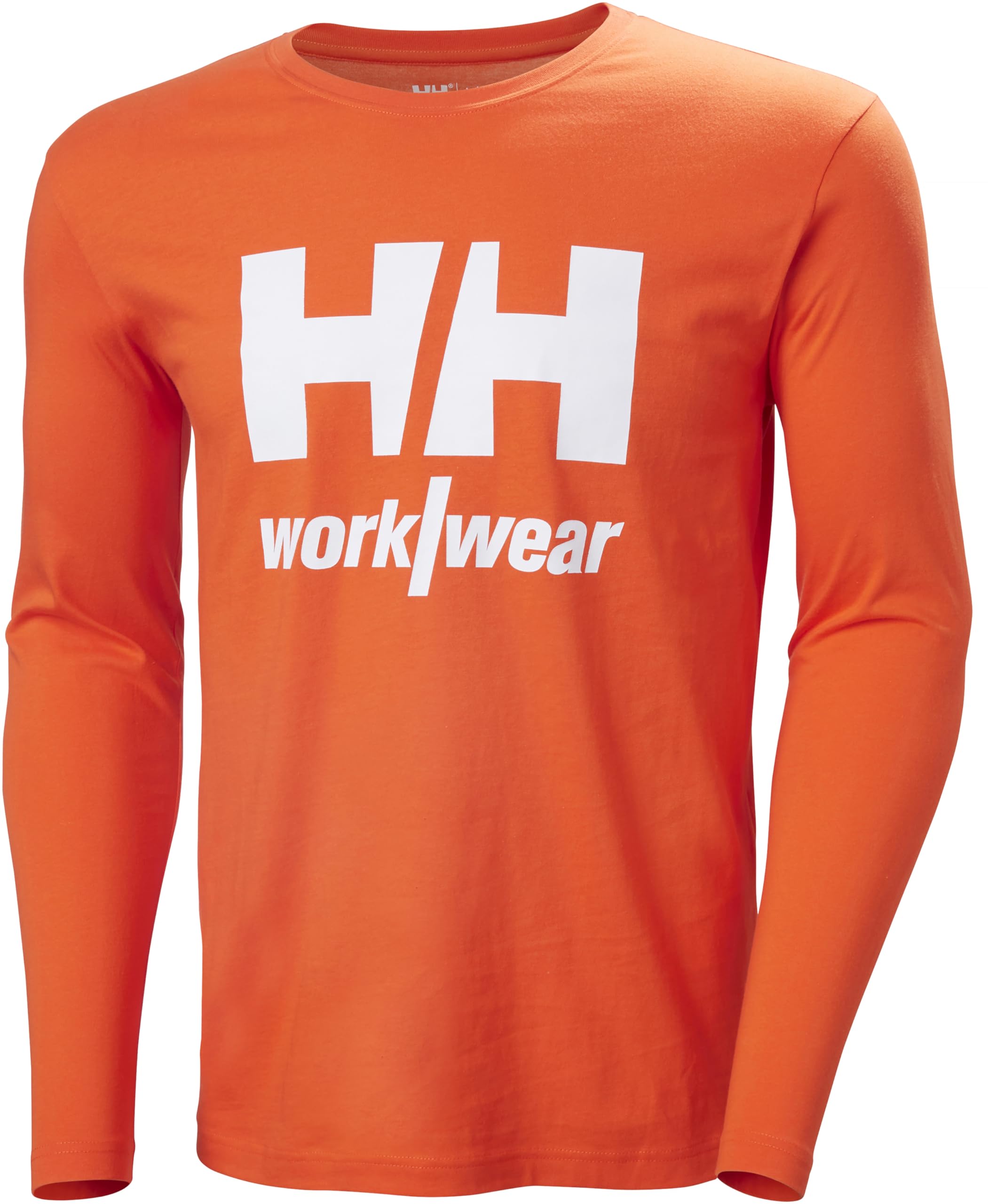 Helly-Hansen Ropa de trabajo clásica con logotipo de manga larga para hombre, Naranja oscuro 290, Large