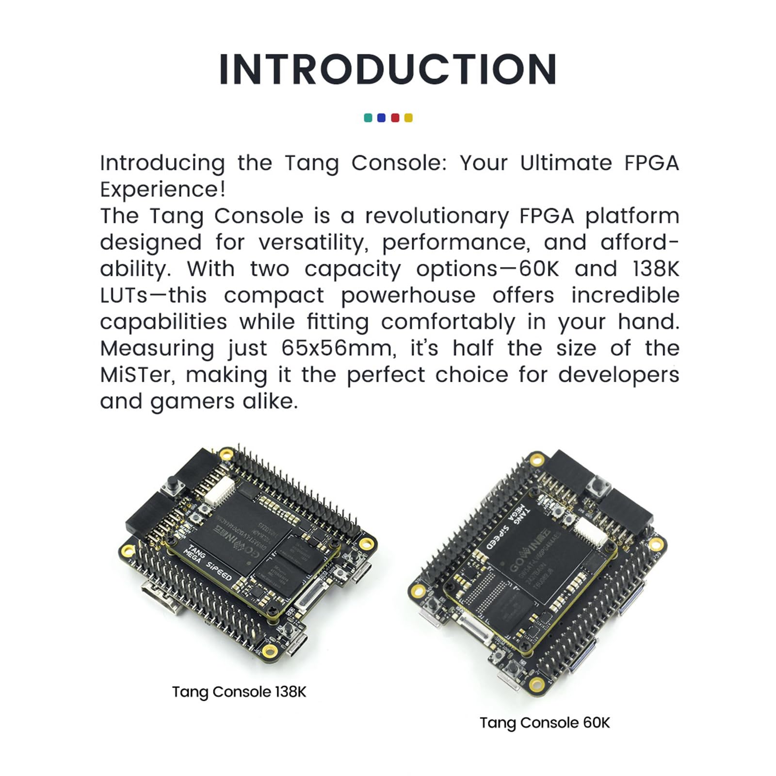 Sipeed Tang Console Retro Game Console FPGA Dev Board, fino a 138K LUT4 Dual-PMOD Dual 40P PCIe Gen2/3x1 HDMI TX x1, compatibile con RPi 5 PCIe FPC, per sviluppatori FPGA (138K, console Premium)